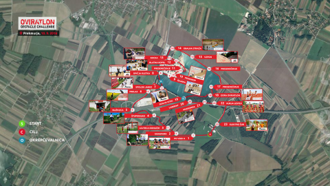 Trasa in ovire na Oviratlonu Prekmurje 2016