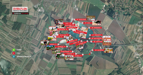 Trasa in ovire na Oviratlonu Prekmurje 2016